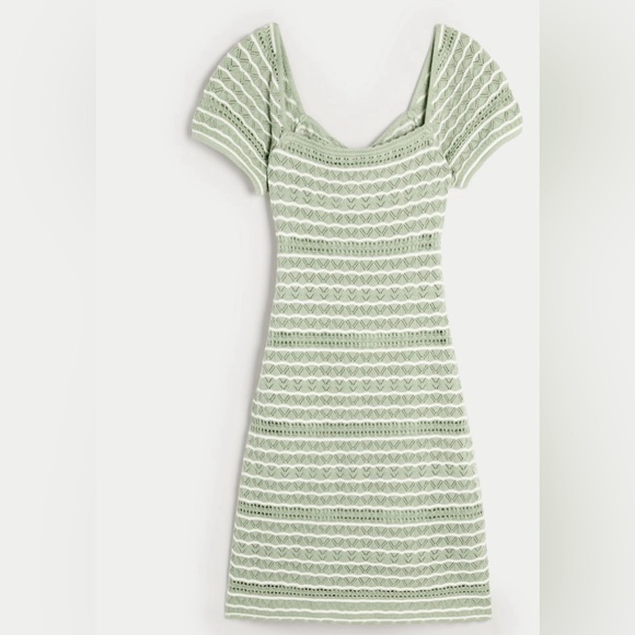 Holister Crochet Style Twist Back Mini Dress - Picture 3 of 4